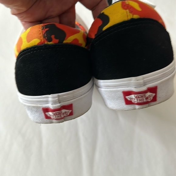 Vans Old Skool Camo Shoes Sneakers Orange Yellow Size 12 - Picture 11 of 14